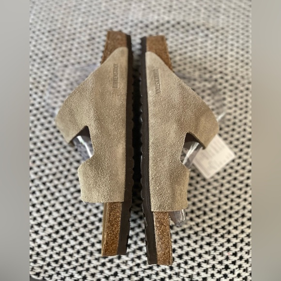 Birkenstock Arizona Sandals Suede Taupe Mens Size 14 / 47 - Picture 5 of 10